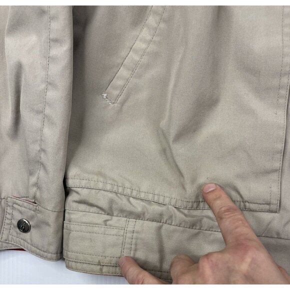 Vintage London Fog Jacket Mens 42 Beige Lightweight Windbreaker Classic - Picture 6 of 11